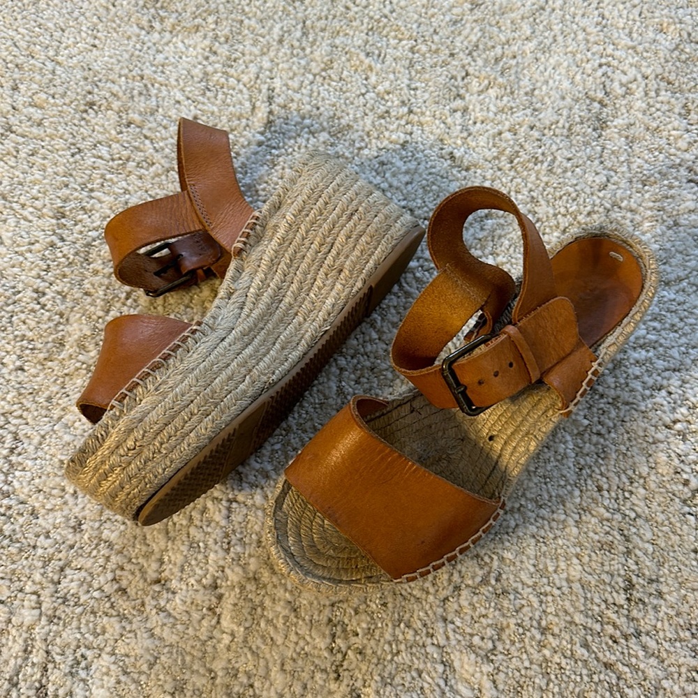 Soludos Minorca Leather Espadrille Platform Sandals